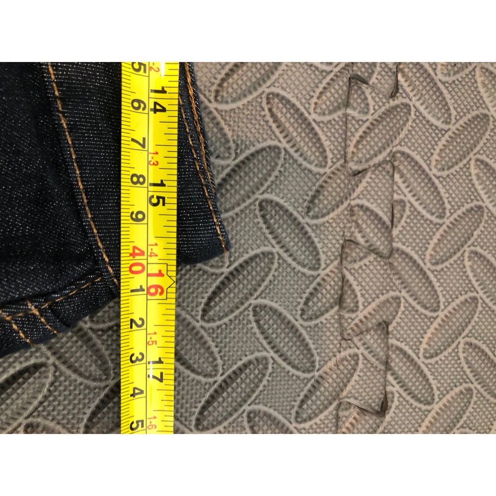 Pilcro Jeans Womens 32 Blue Dark Wash Flare Split Hem Denim Pants - Picture 9 of 10